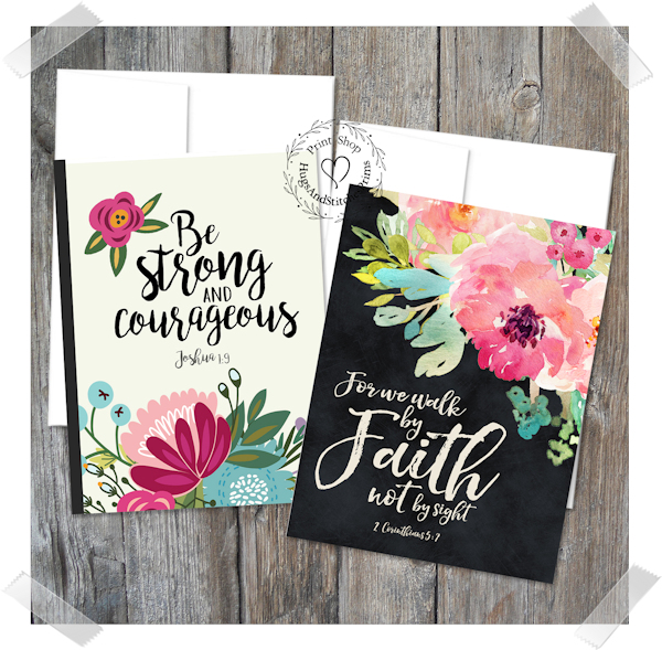 Christain Bible Verse Floral Note Cards #33