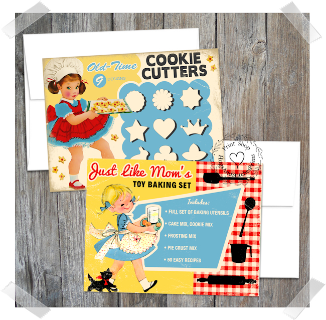 Childs Baking Set & Miniature Cookie Cutters Note Cards #4