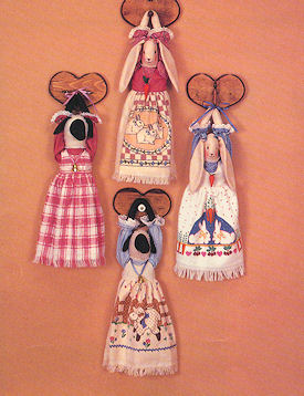 455 - Rosy Rabbit and Lorrie Lamp Towel Dolls *CL