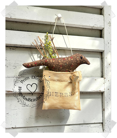 1006 - Primitive Brown Bird in a Grungy Pocket Hanger