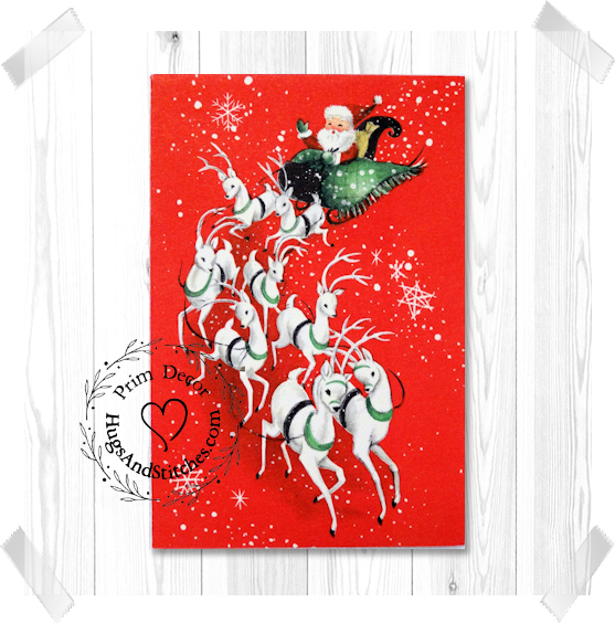 Santa Sleigh Reindeer Christmas Image #105