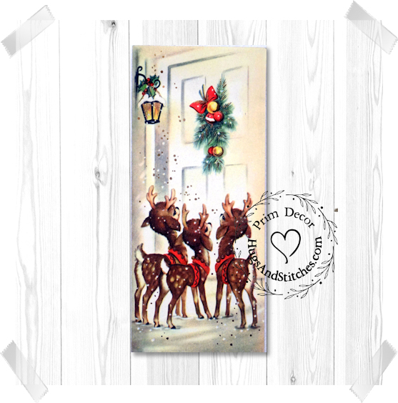 Reindeer At The Door Christmas Image #112
