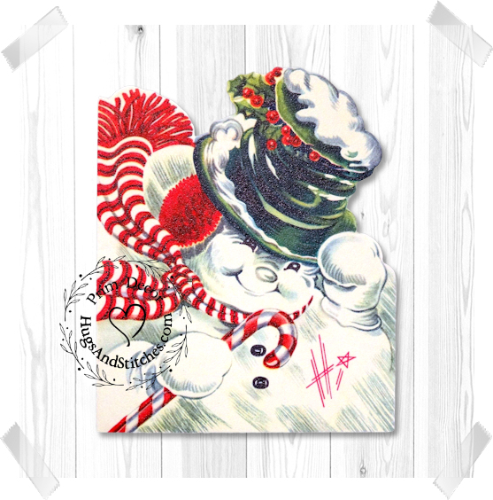 Snowman with Top Hat & Scarf Christmas Image #113
