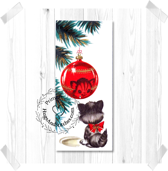 Kitten Looking At Ornament Christmas Image #124