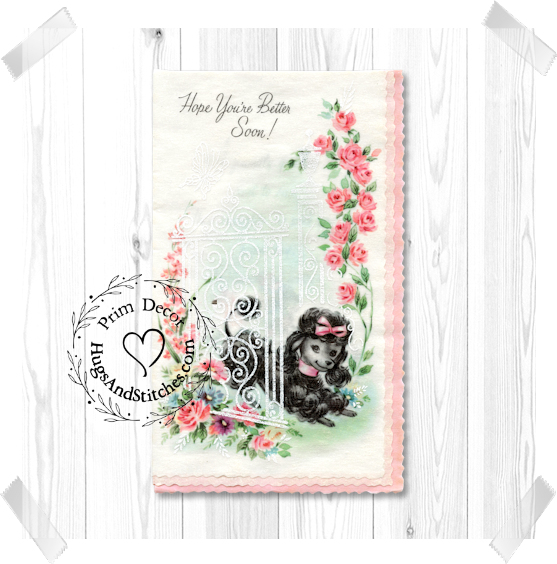 Poodle Dog in the Flower Garden Image #131