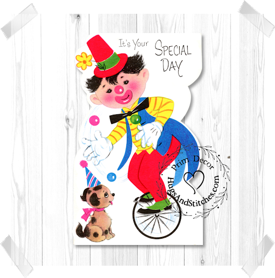 Clown Riding a Unicycle Birthday Image #134