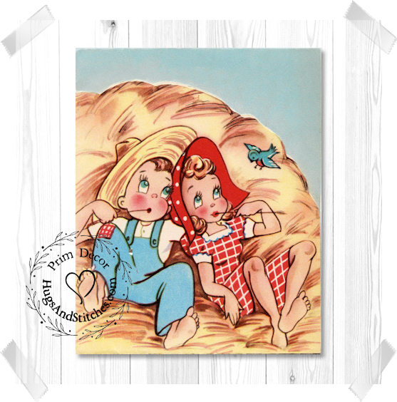Boy & Girl Laying in Hay Stack Image #142