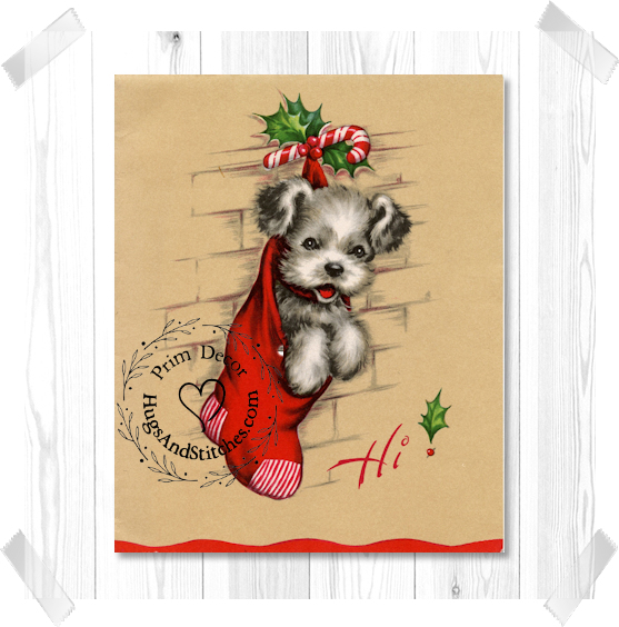 Puppy Dog Christmas in Stocking Christmas Image #150