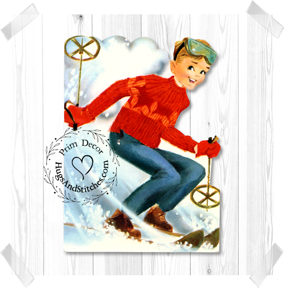 Boy Skiing Christmas Image #159