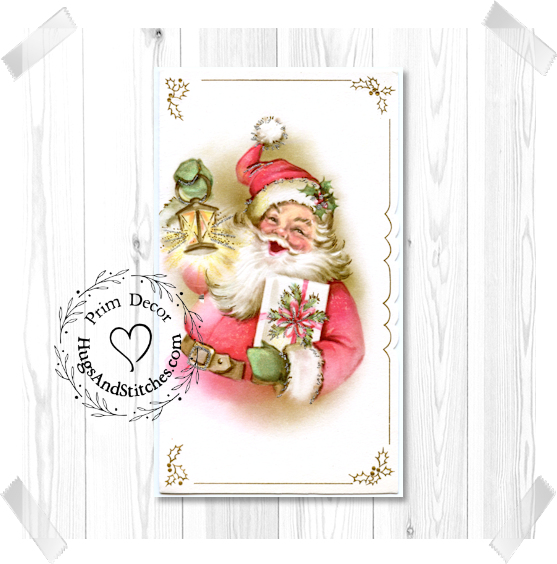 Santa Claus Holding a Lantern Christmas Image #183