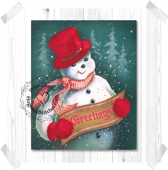 Snowman In The Pines Greetings Christmas Image #199
