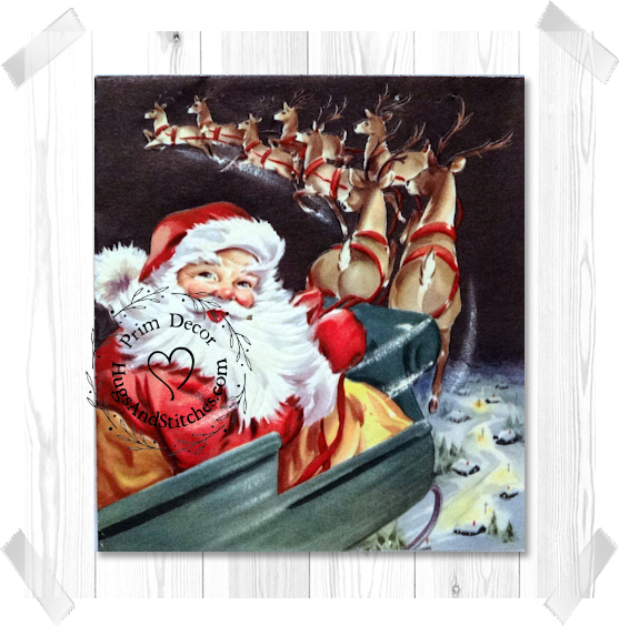 Santa Sleigh and Reindeer Christmas Image #200