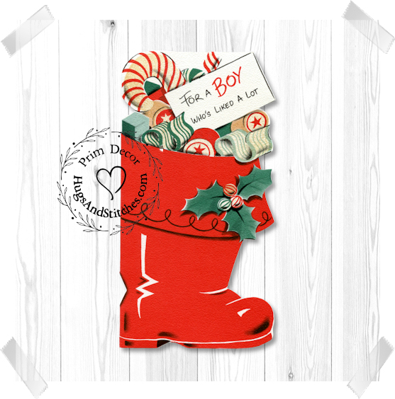Candy Filled Christmas Boot Stocking Image #213