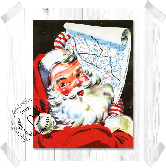 Santa Claus Planning His Route Christmas Image #227