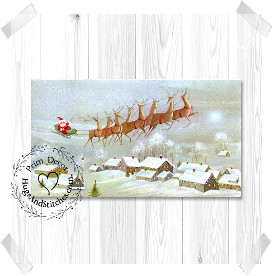 Santa Sleigh Reindeer Christmas Image #230