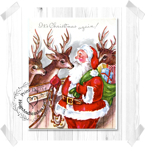 Santa and Reindeer Christmas Image #27