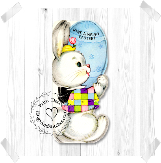 Happy Easter Bunny Holding An Easter Egg Image #29