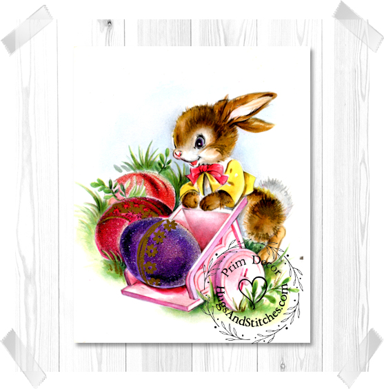Bunny Pushing A Cart Of Easter Eggs Image #31