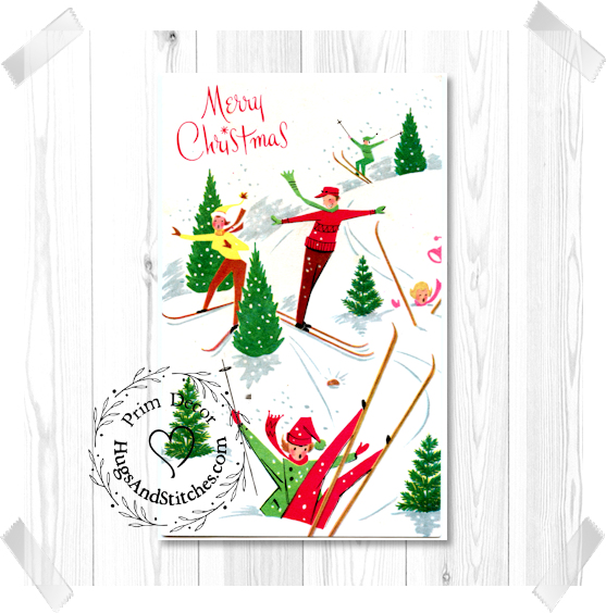 Couple Snow Skiing Christmas Image #4