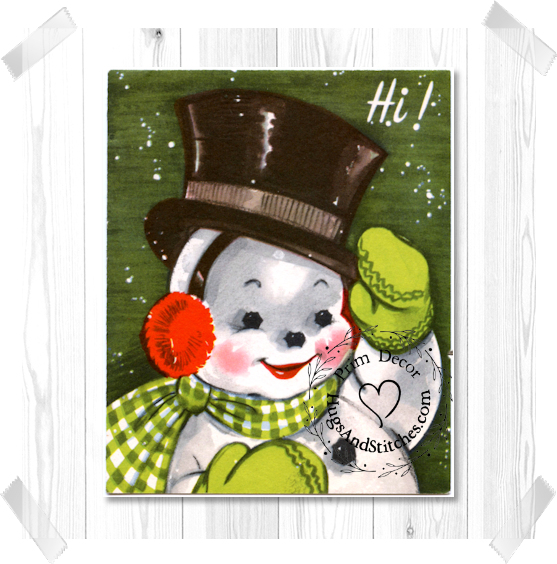 Snowman with a Top Hat Christmas Image #41