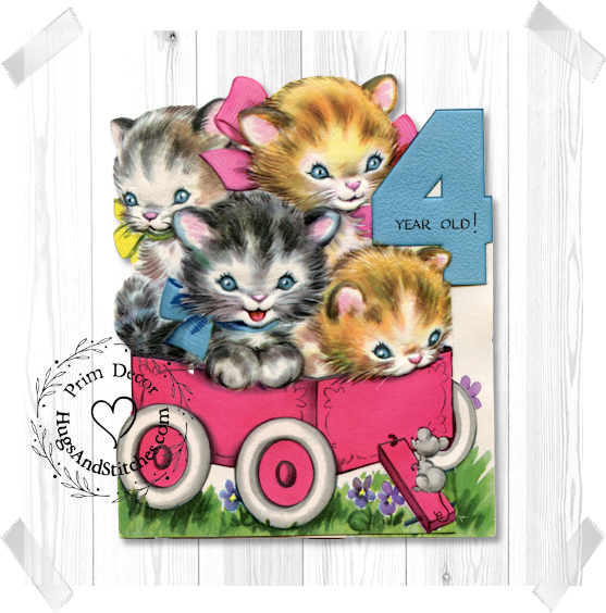 Happy Birthday Four Year Old Kittens in a Wagon Image #42