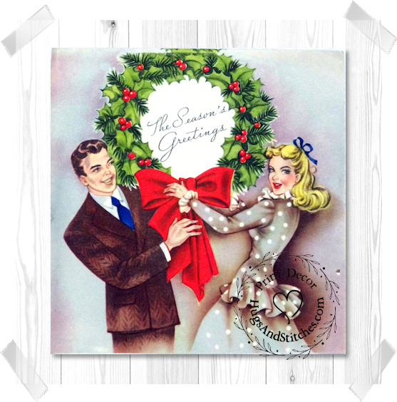 Couple With Pine Wreath Christmas Image #61