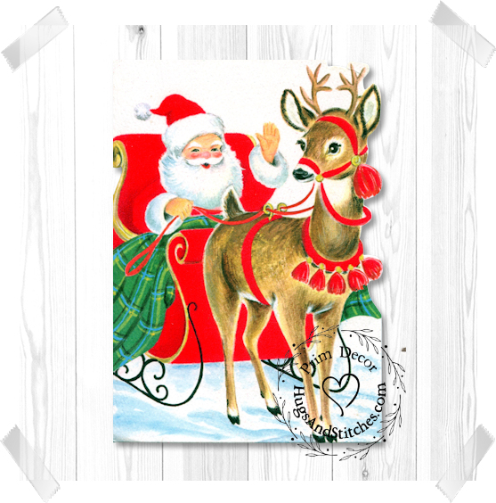 Santa Sleigh Reindeer Christmas Image #64
