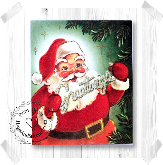 Tinsel Greetings Santa Claus Christmas Image #89