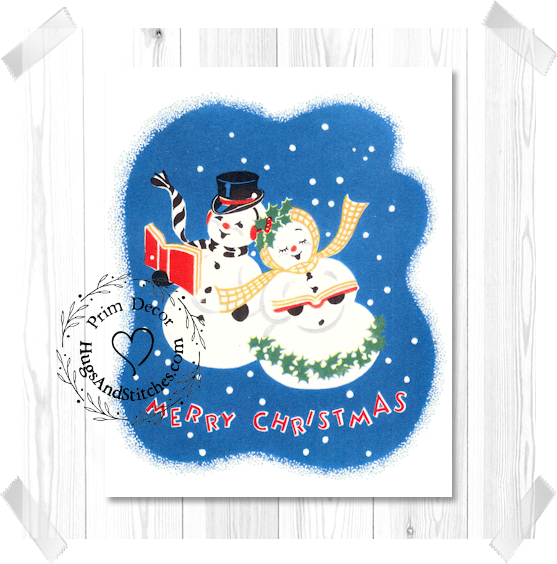 Snowman Couple Singing Christmas Image #97