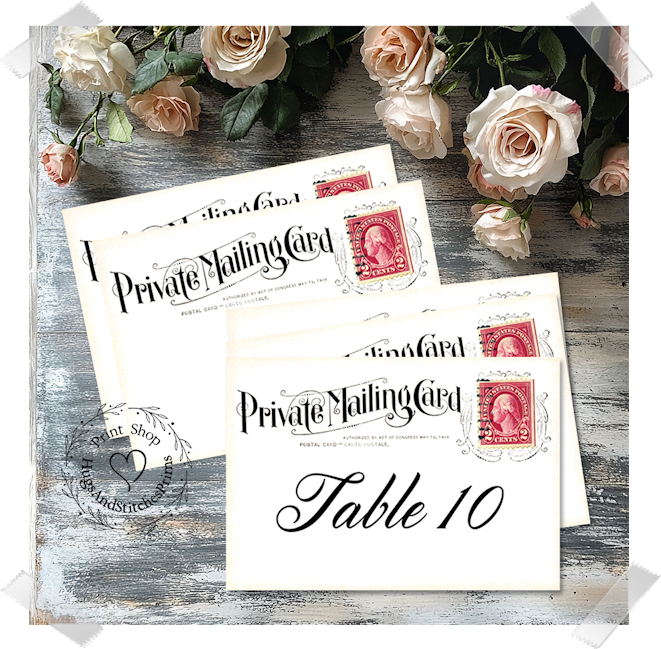 Private Mailing Postcard Large Flat Table Card #33