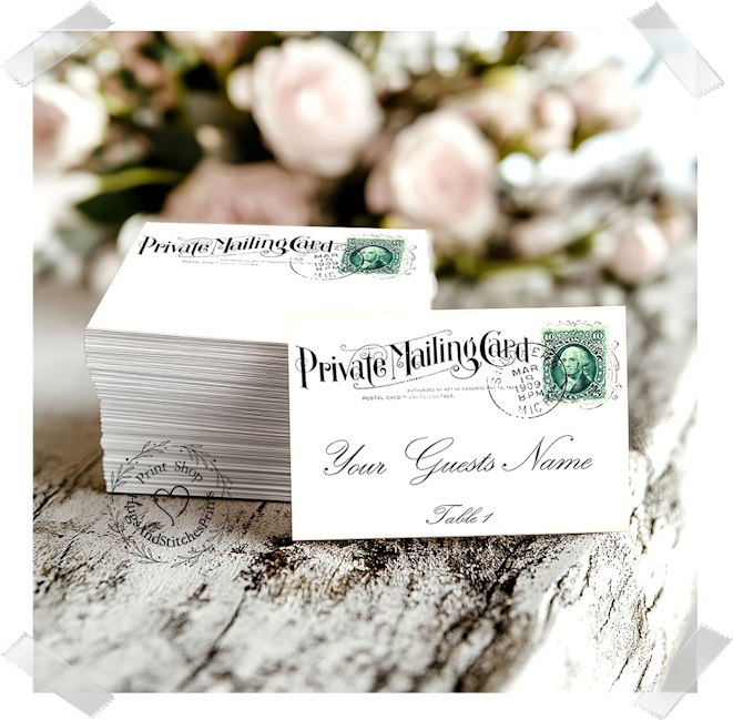Private Mailing Postcard Flat Place Card #167
