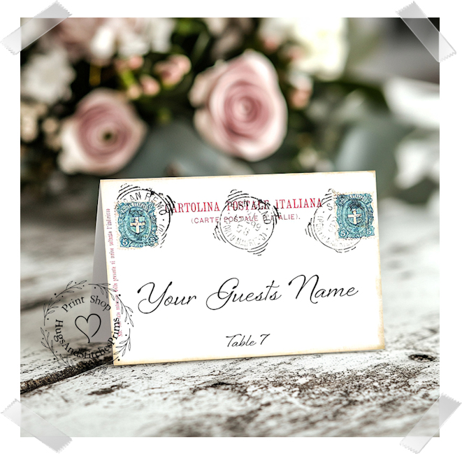 Italy Postcard Tent Place Card #185