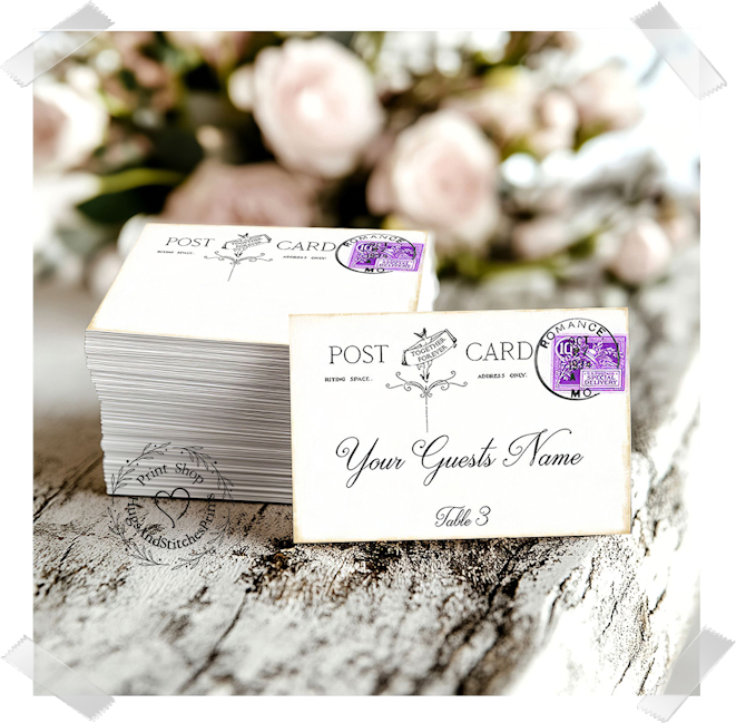 Purple Special Delivery Postcard Flat Place Card #203