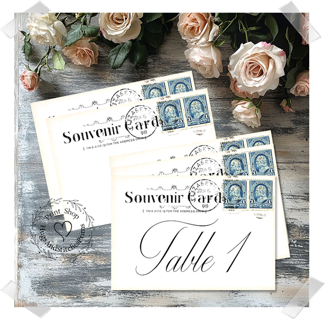 Souvenir Postcard Large Flat Table Card #205