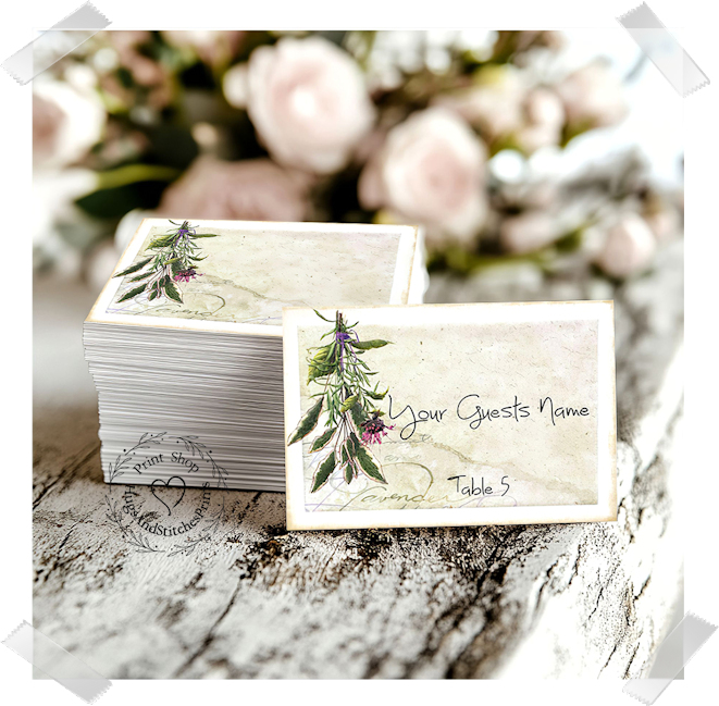 Wildflowers & Herbs Flat Place Card #358