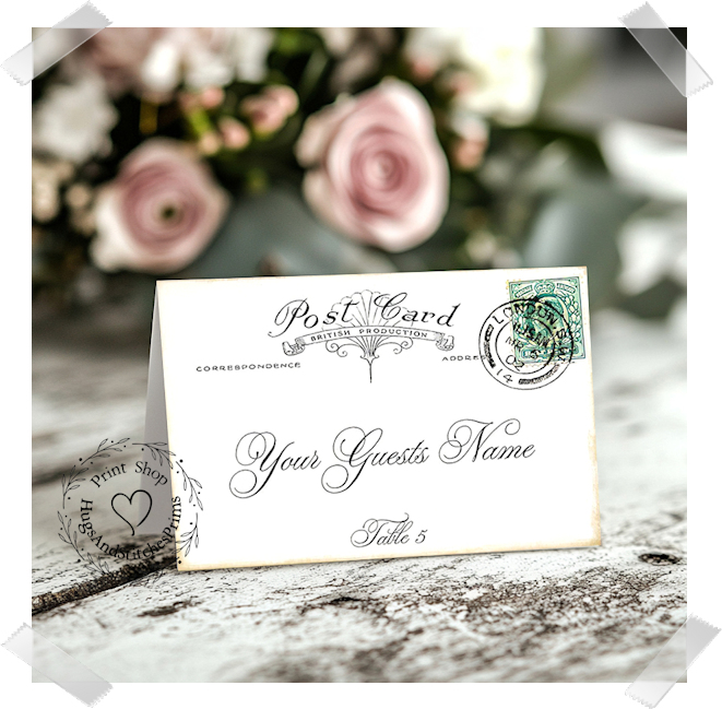 British London England Postcard Tent Place Card #580