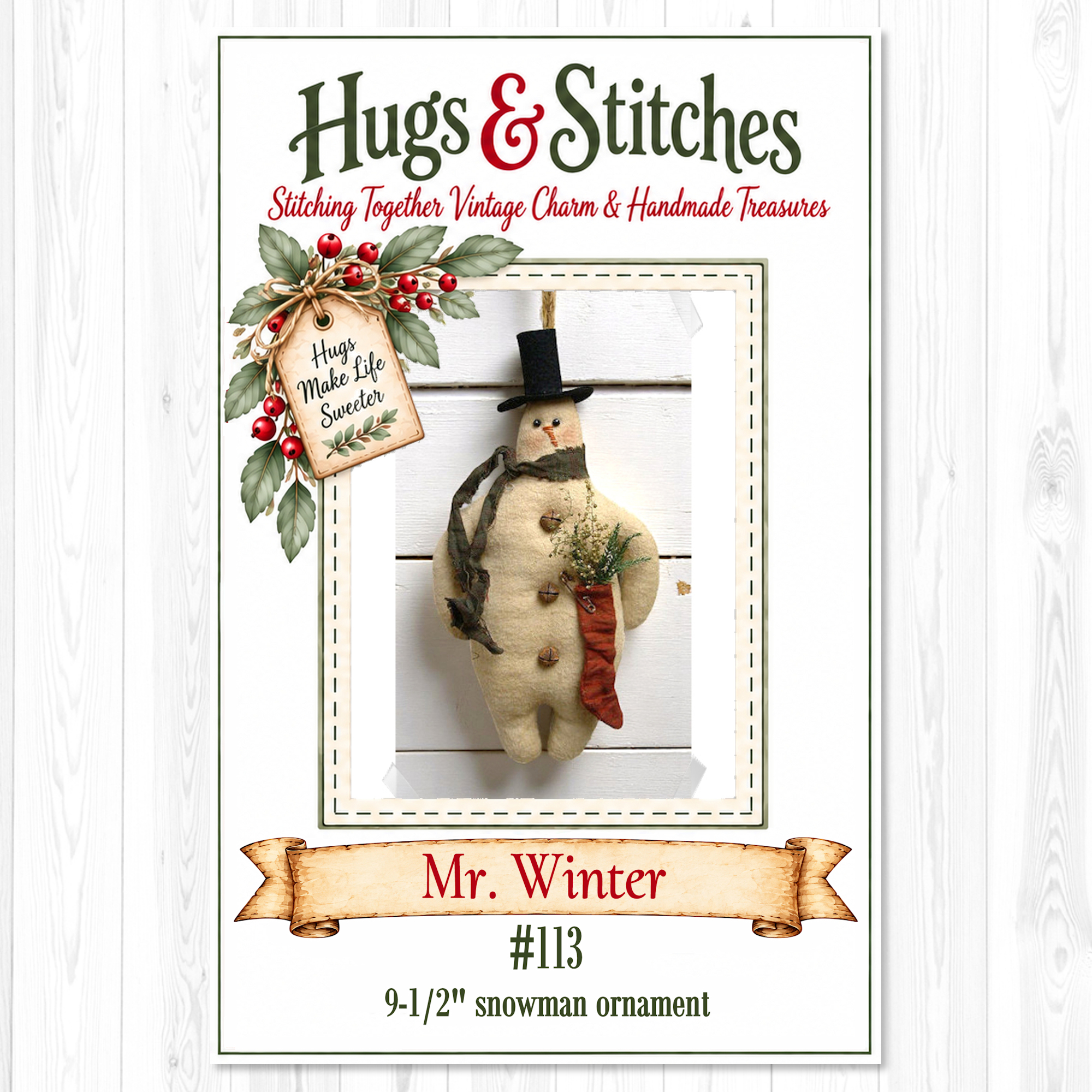 Mr. Winter Snowman Ornament Pattern #113