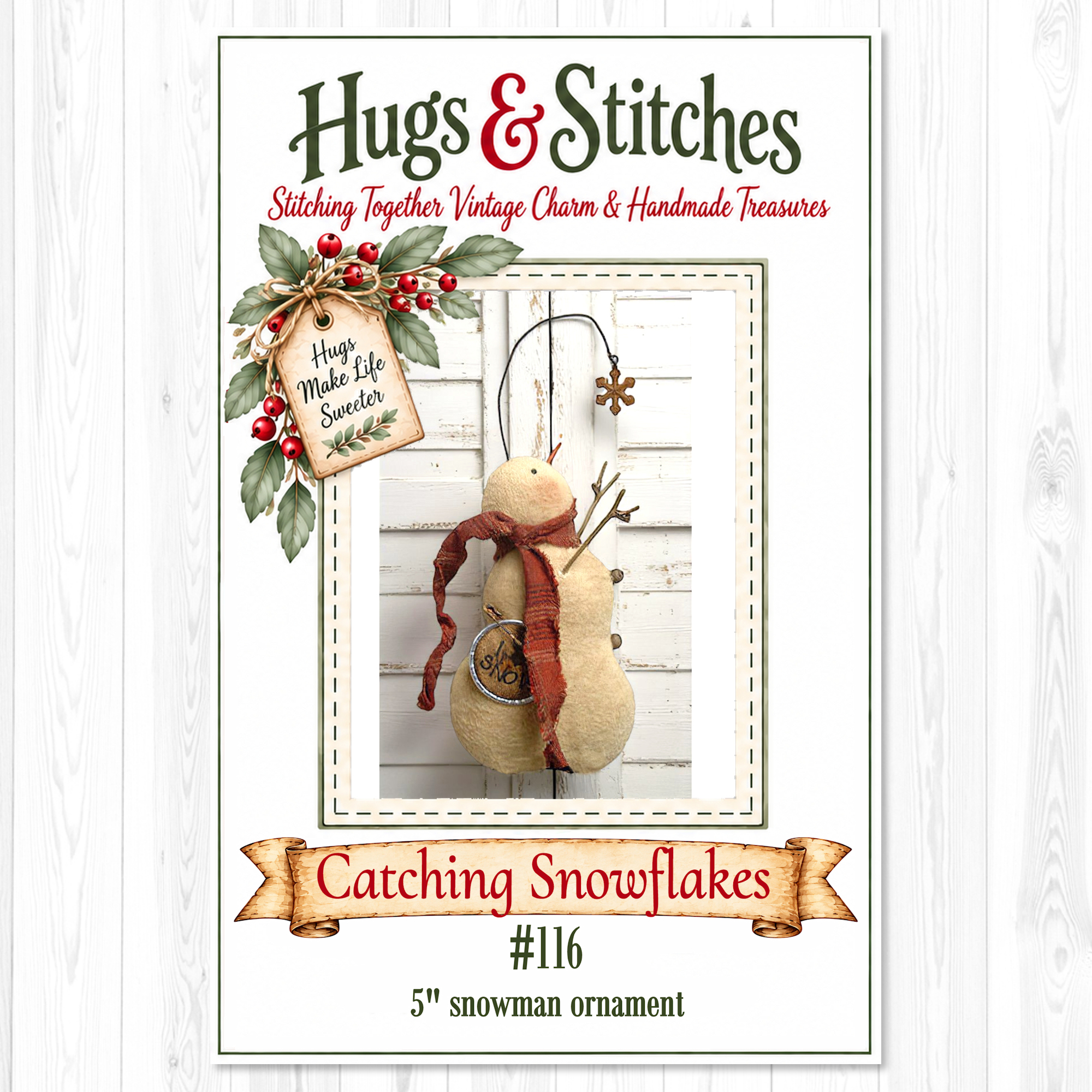Catching Snowflakes Ornament Pattern #116