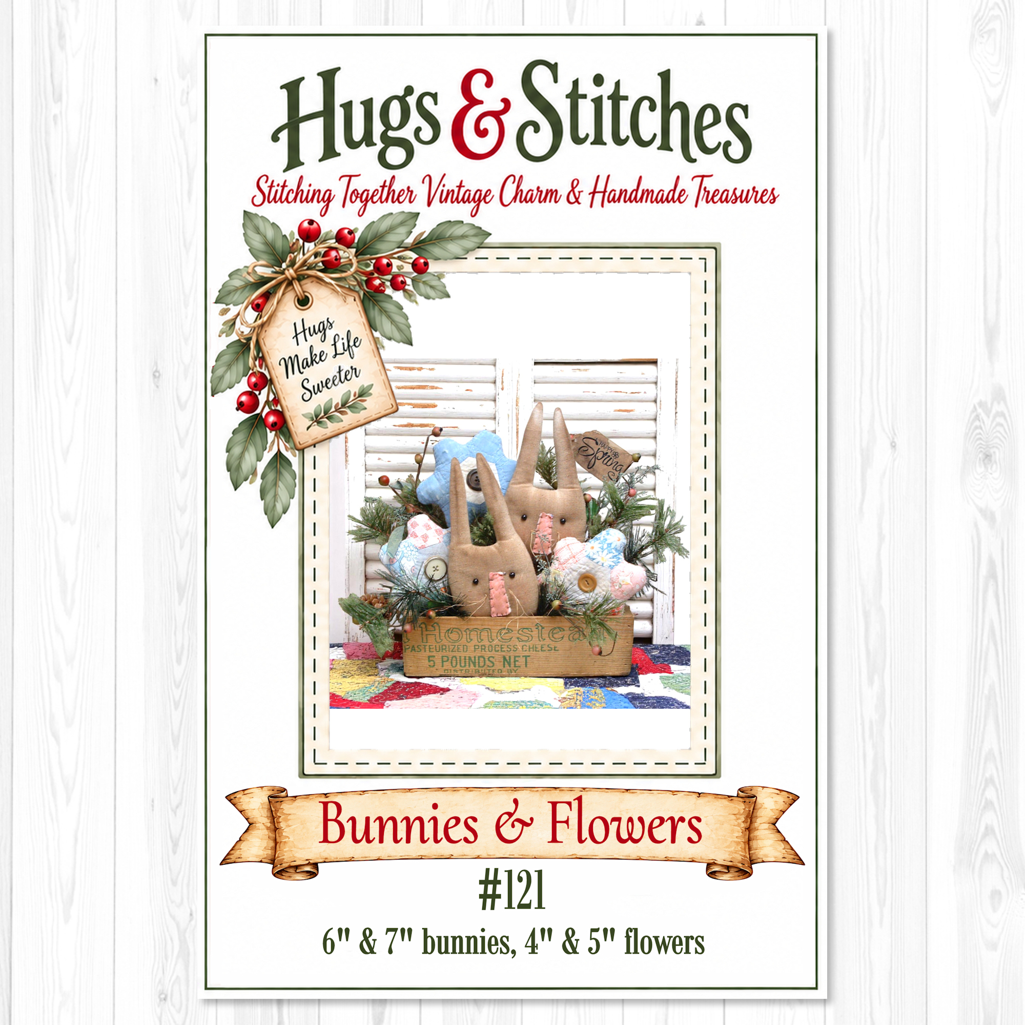 Bunnies & Flowers Pattern #121
