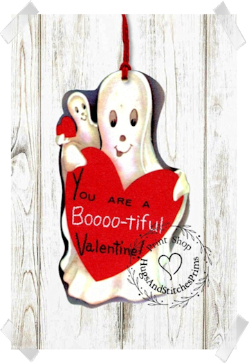 074 - Retro You Are A Booo-tiful Valentine Tags
