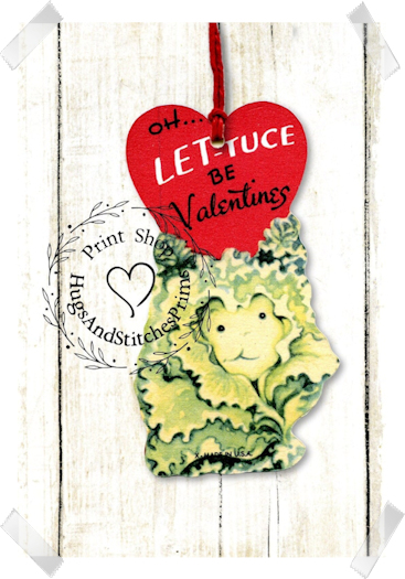 161 - Retro Lettuce Be Valentine Tags