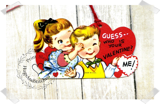 210 - Retro Guess Who Is Your Valentines Tags