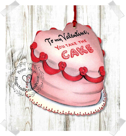 301 - Retro You Take The Cake Valentines Tags